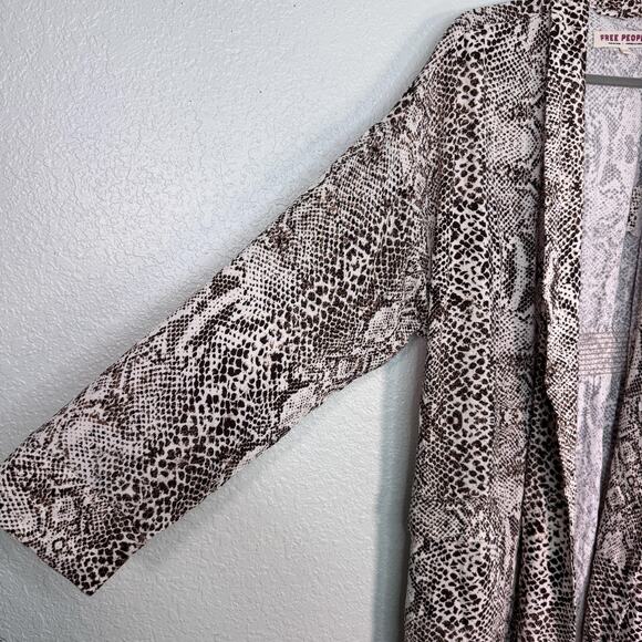 Free People Duster Cardigan Womens Small Wild Nights Snakeskin Snake Print Open - Picture 6 of 12